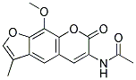 N-(9-METHOXY-3-METHYL-7-OXO-7H-FURO[3,2-G]CHROMEN-6-YL)-ACETAMIDE 结构式