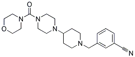 3-((4-[4-(Morpholin-4-ylcarbonyl)piperazin-1-yl]piperidin-1-yl)methyl)benzonitrile 结构式