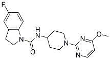 5-FLUORO-N-[1-(4-METHOXYPYRIMIDIN-2-YL)PIPERIDIN-4-YL]INDOLINE-1-CARBOXAMIDE 结构式