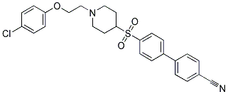 4'-((1-[2-(4-CHLOROPHENOXY)ETHYL]PIPERIDIN-4-YL)SULFONYL)BIPHENYL-4-CARBONITRILE 结构式