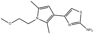 4-[1-(2-METHOXY-ETHYL)-2,5-DIMETHYL-1H-PYRROL-3-YL]-THIAZOL-2-YLAMINE 结构式