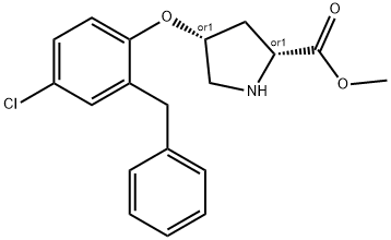 METHYL (2S,4S)-4-(2-BENZYL-4-CHLOROPHENOXY)-2-PYRROLIDINECARBOXYLATE 结构式