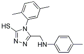 4-(2,5-DIMETHYLPHENYL)-5-(((4-METHYLPHENYL)AMINO)METHYL)-4H-1,2,4-TRIAZOLE-3-THIOL 结构式