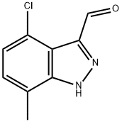 3-醛基-4-氯-7-甲基-吲唑 结构式