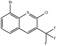 8-溴-2-氯-3三氟甲基喹啉 结构式