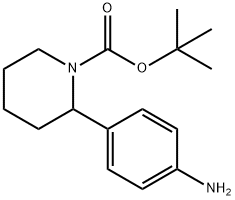 TERT-BUTYL 2-(4-AMINOPHENYL)PIPERIDINE-1-CARBOXYLATE 结构式