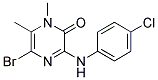 5-Bromo-3-(4-chloro-phenylamino)-1,6-dimethyl-1H-pyrazin-2-one 结构式