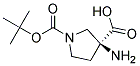 (S)-3-AMINO-1-(TERT-BUTOXYCARBONYL)PYRROLIDINE-3-CARBOXYLIC ACID 结构式