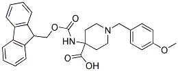 4-(((9H-Fluoren-9-yl)methoxy)carbonylamino)-1-(4-methoxybenzyl)piperidine-4-carboxylic acid 结构式