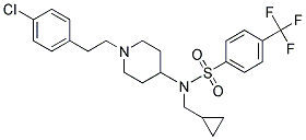 N-(1-[2-(4-CHLOROPHENYL)ETHYL]PIPERIDIN-4-YL)-N-(CYCLOPROPYLMETHYL)-4-(TRIFLUOROMETHYL)BENZENESULFONAMIDE 结构式