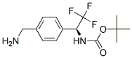 [(S)-1-(4-AMINOMETHYL-PHENYL)-2,2,2-TRIFLUORO-ETHYL]-CARBAMIC ACID TERT-BUTYL ESTER 结构式