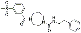 4-[3-(METHYLSULFONYL)BENZOYL]-N-(2-PHENYLETHYL)-1,4-DIAZEPANE-1-CARBOXAMIDE 结构式