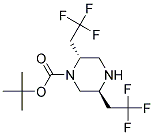 (2R,5S)-2,5-BIS-(2,2,2-TRIFLUORO-ETHYL)-PIPERAZINE-1-CARBOXYLIC ACID TERT-BUTYL ESTER 结构式