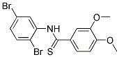 N-(2,5-DIBROMO-PHENYL)-3,4-DIMETHOXY-THIOBENZAMIDE 结构式