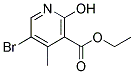 2-羟基-3-乙酸乙酯基-4-甲基5-溴吡啶 结构式