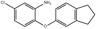 5-CHLORO-2-(2,3-DIHYDRO-1H-INDEN-5-YLOXY)ANILINE 结构式
