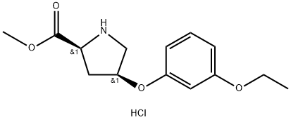 METHYL (2S,4S)-4-(3-ETHOXYPHENOXY)-2-PYRROLIDINECARBOXYLATE 结构式