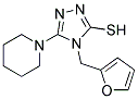 4-(2-FURYLMETHYL)-5-PIPERIDIN-1-YL-4H-1,2,4-TRIAZOLE-3-THIOL 结构式