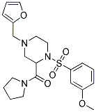 4-(2-FURYLMETHYL)-1-[(3-METHOXYPHENYL)SULFONYL]-2-(PYRROLIDIN-1-YLCARBONYL)PIPERAZINE 结构式