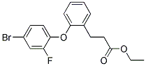 3-[2-(4-BROMO-2-FLUORO-PHENOXY)-PHENYL]-PROPIONIC ACID ETHYL ESTER 结构式