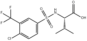 ((4-CHLORO-3-(TRIFLUOROMETHYL)PHENYL)SULFONYL)VALINE 结构式