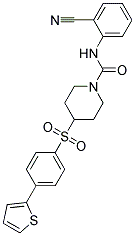 N-(2-CYANOPHENYL)-4-([4-(2-THIENYL)PHENYL]SULFONYL)PIPERIDINE-1-CARBOXAMIDE 结构式