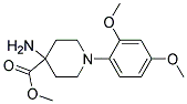 METHYL 4-AMINO-1-(2,4-DIMETHOXYPHENYL)PIPERIDINE-4-CARBOXYLATE 结构式