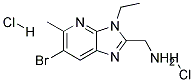 C-(6-BROMO-3-ETHYL-5-METHYL-3H-IMIDAZO[4,5-B]PYRIDIN-2-YL)-METHYLAMINE DIHYDROCHLORIDE 结构式
