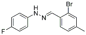 N-(2-BROMO-4-METHYL-BENZYLIDENE)-N'-(4-FLUORO-PHENYL)-HYDRAZINE 结构式