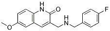 3-[(4-FLUORO-BENZYLAMINO)-METHYL]-6-METHOXY-1H-QUINOLIN-2-ONE 结构式