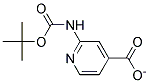 2-叔丁氧羰基氨基-吡啶-4-羧酸 结构式