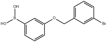 3-(3'-BROMOBENZYLOXY)PHENYLBORONIC ACID 结构式