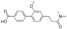 4'-(2-DIMETHYLCARBAMOYL-ETHYL)-2'-METHOXY-BIPHENYL-4-CARBOXYLIC ACID 结构式