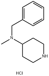 4-哌啶胺,N-甲基-N-(苯甲基)-,盐酸盐(1:2) 结构式