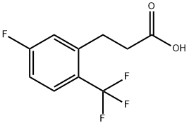 3-[5-氟-2-(三氟甲基)苯基]丙酸 结构式