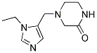 4-(3-ETHYL-3H-IMIDAZOL-4-YLMETHYL)-PIPERAZIN-2-ONE 结构式