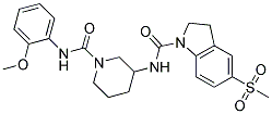 N-(1-([(2-METHOXYPHENYL)AMINO]CARBONYL)PIPERIDIN-3-YL)-5-(METHYLSULFONYL)INDOLINE-1-CARBOXAMIDE 结构式