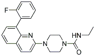 N-ETHYL-4-[8-(2-FLUOROPHENYL)QUINOLIN-2-YL]PIPERAZINE-1-CARBOXAMIDE 结构式