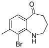 9-Bromo-8-methyl-1,2,3,4-tetrahydro-benzo[b]azepin-5-one 结构式