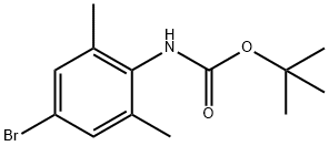 (4-溴-2,6-二甲基苯基)氨基甲酸叔丁酯 结构式