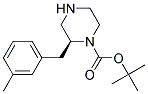 (S)-2-(3-METHYL-BENZYL)-PIPERAZINE-1-CARBOXYLIC ACID TERT-BUTYL ESTER 结构式