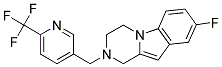 8-FLUORO-2-([6-(TRIFLUOROMETHYL)PYRIDIN-3-YL]METHYL)-1,2,3,4-TETRAHYDROPYRAZINO[1,2-A]INDOLE 结构式