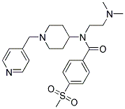 N-[2-(DIMETHYLAMINO)ETHYL]-4-(METHYLSULFONYL)-N-[1-(PYRIDIN-4-YLMETHYL)PIPERIDIN-4-YL]BENZAMIDE 结构式