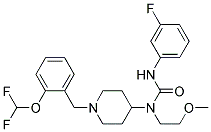 N-(1-[2-(DIFLUOROMETHOXY)BENZYL]PIPERIDIN-4-YL)-N'-(3-FLUOROPHENYL)-N-(2-METHOXYETHYL)UREA 结构式