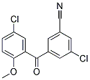 3-CHLORO-5-(5-CHLORO-2-METHOXY-BENZOYL)-BENZONITRILE 结构式