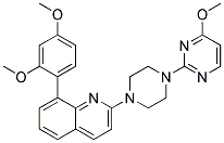 8-(2,4-DIMETHOXYPHENYL)-2-[4-(4-METHOXYPYRIMIDIN-2-YL)PIPERAZIN-1-YL]QUINOLINE 结构式