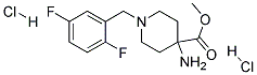 METHYL 4-AMINO-1-(2,5-DIFLUOROBENZYL)PIPERIDINE-4-CARBOXYLATE DIHYDROCHLORIDE 结构式