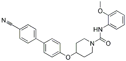 4-[(4'-CYANOBIPHENYL-4-YL)OXY]-N-(2-METHOXYPHENYL)PIPERIDINE-1-CARBOXAMIDE 结构式