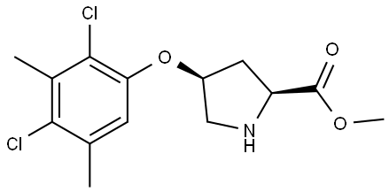 METHYL (2S,4S)-4-(2,4-DICHLORO-3,5-DIMETHYL-PHENOXY)-2-PYRROLIDINECARBOXYLATE 结构式