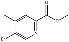 5-溴-4-甲基吡啶-2-甲酸甲酯 结构式